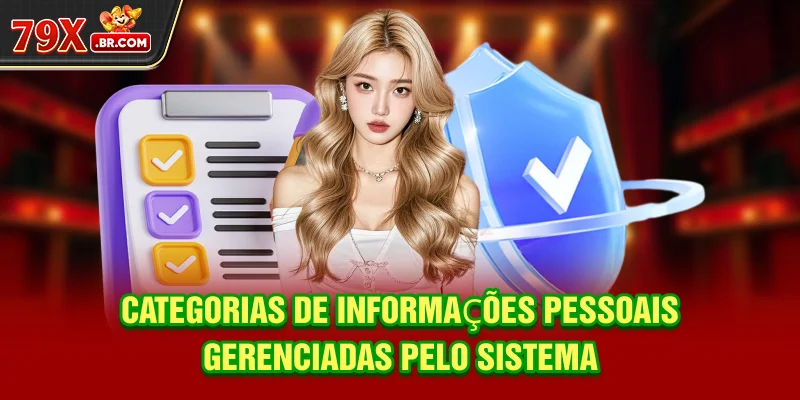 Categorias de informações pessoais gerenciadas pelo sistema