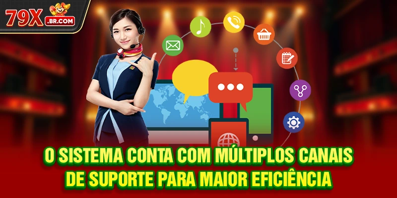 O sistema conta com múltiplos canais de suporte para maior eficiência