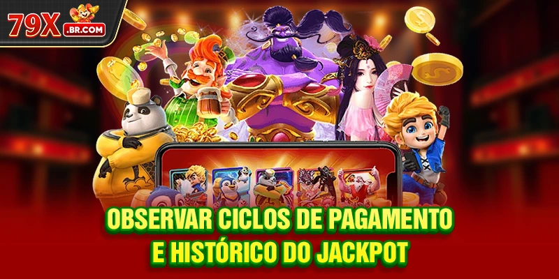 Observar ciclos de pagamento e histórico do jackpot